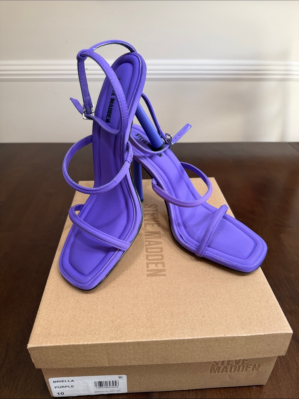 Steve Madden Briella Purple Strappy Stiletto Heels Women’s Size 10